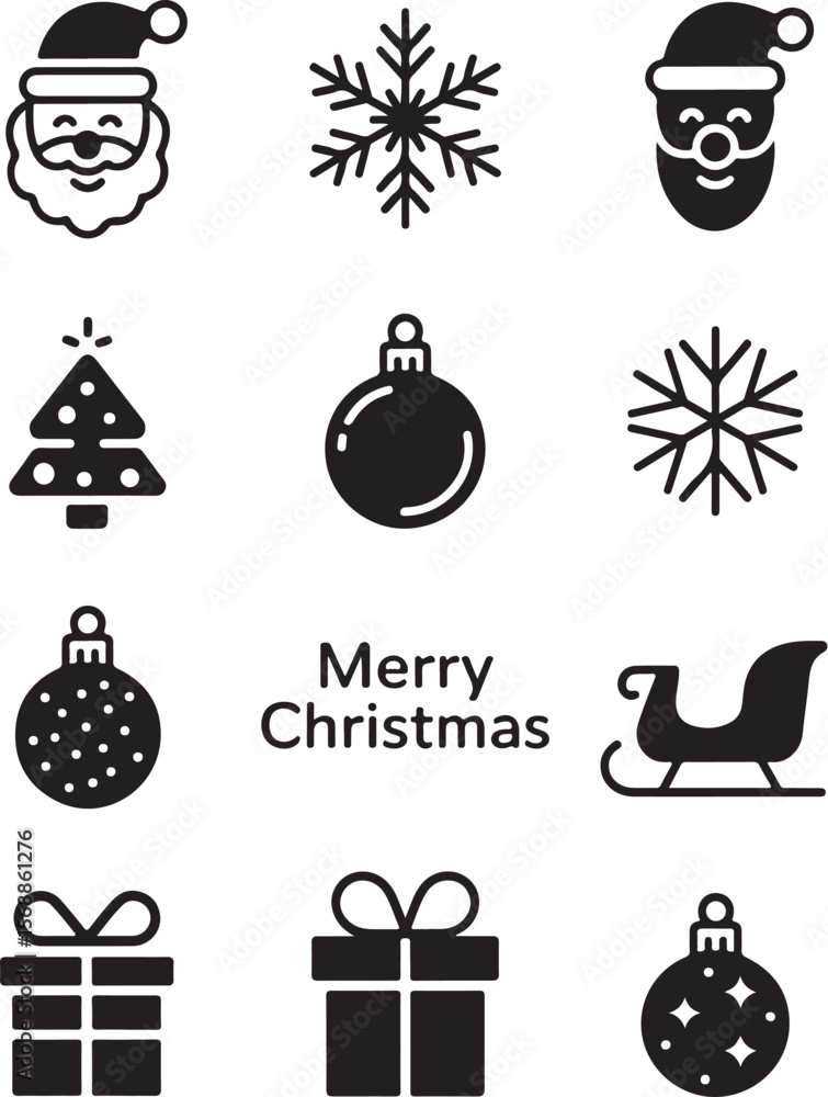 Naklejka premium Winter Holiday Vector Elements Collection