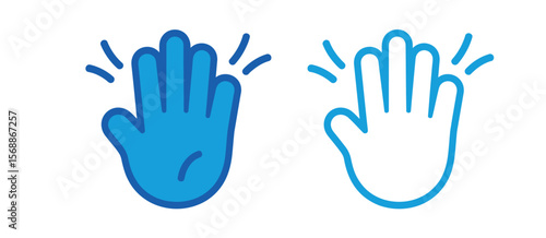 Two Hand Icons  High Five  Click  Gesture