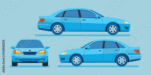 Luxury sport automobiles drive fast on the road, their shiny designs and classic models embodying speed and style in motion