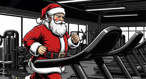 Santa Claus working out