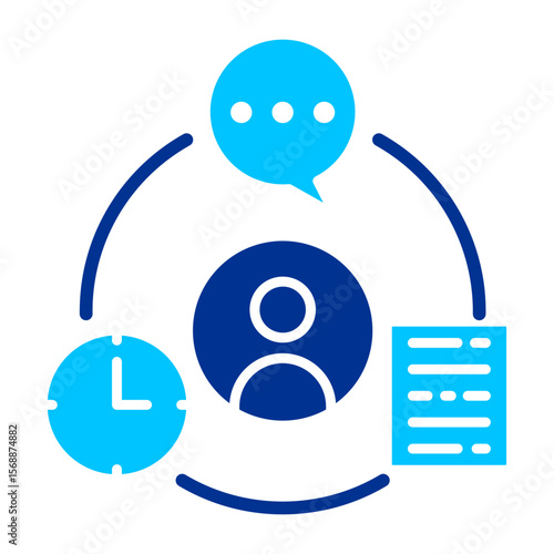 Organization Skills Simple Icon Vector Illustration Concept