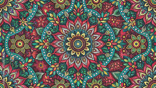 Wallpaper Mural Ethnic Abstract Seamless Pattern Vector Background Torontodigital.ca