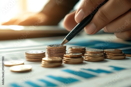 Financial advisory services. Asian advisor presenting an investment plan to clients in the consultancy office, helping them navigate financial decisions, Generative AI