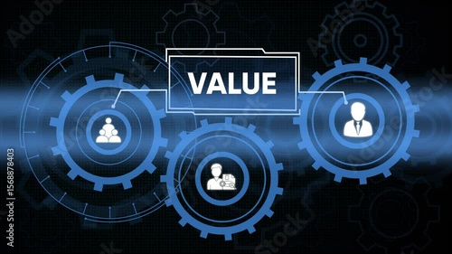 Visualizing the concept of value through teamwork and organizational collaboration