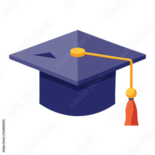 A graduation cap with a tassel, a symbol of education, success, and a major achievement.