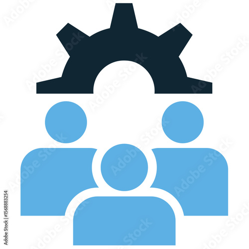 Teamwork icon vector, representing collaboration, cooperation, and shared success. Ideal for illustrating group projects, business partnerships, and collective effort.