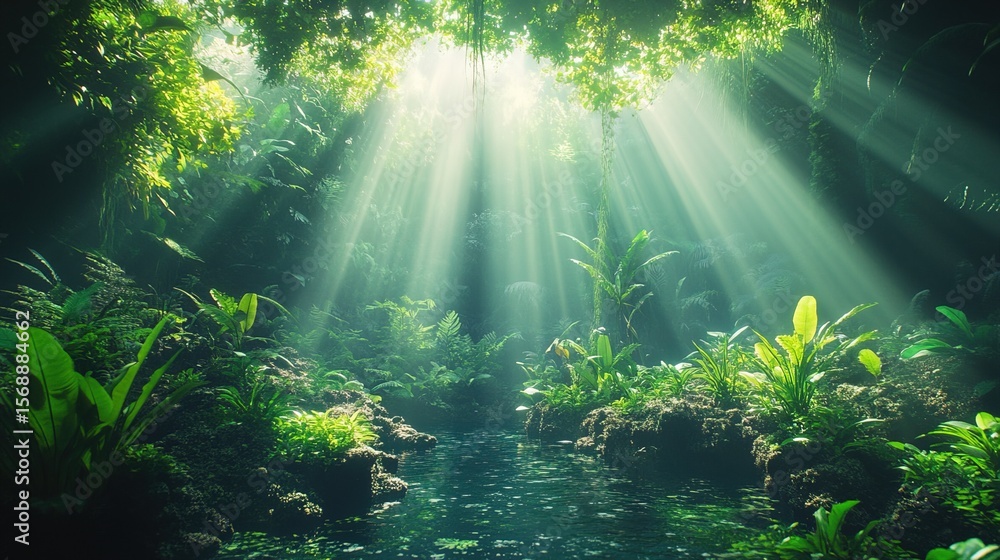 A holographic ecosystem restoration project rebuilding a once-damaged rainforest A holographic ecosystem restoration project rebuilding a once-damaged rainforest