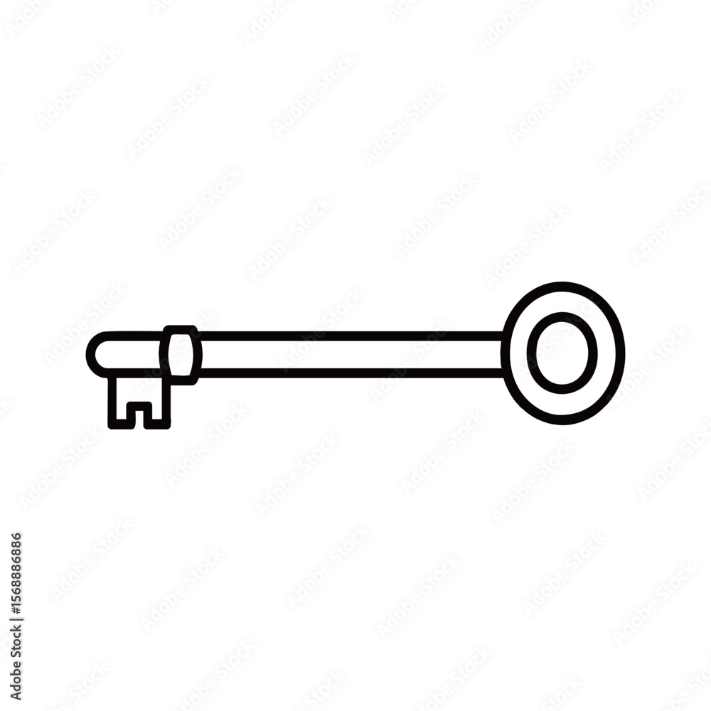 silhouette photo of key on white background