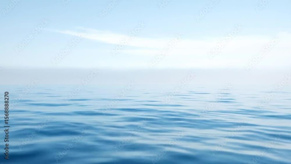 Calm sea with a pale sky Calm sea with a pale sky
