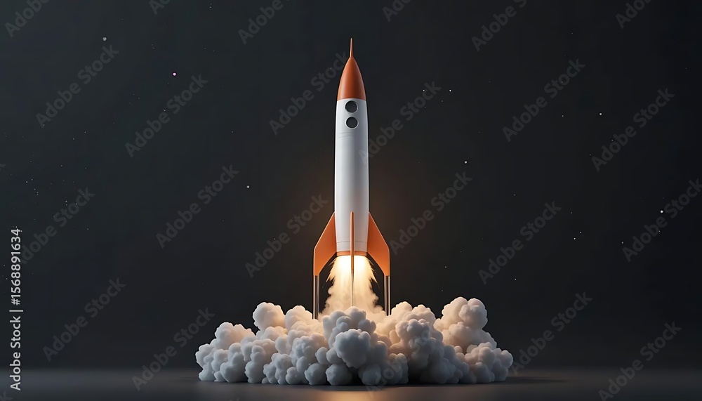 Fototapeta premium rocket will launch to the space