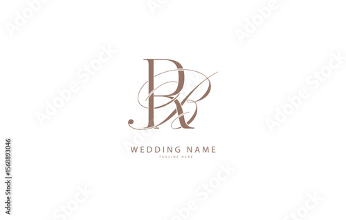 RB BR initial wedding letters logo monogram