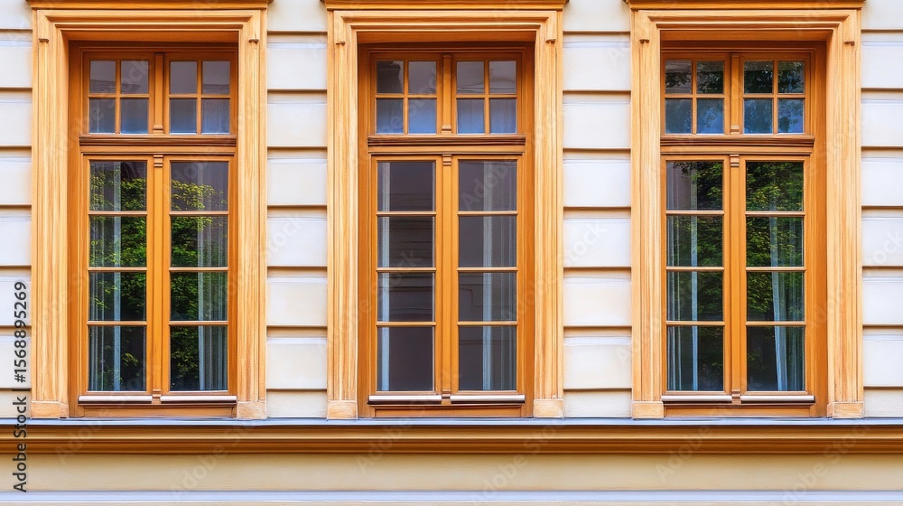 Fototapeta premium Detailed Victorian Window Frame with Baroque Patterns Isolated