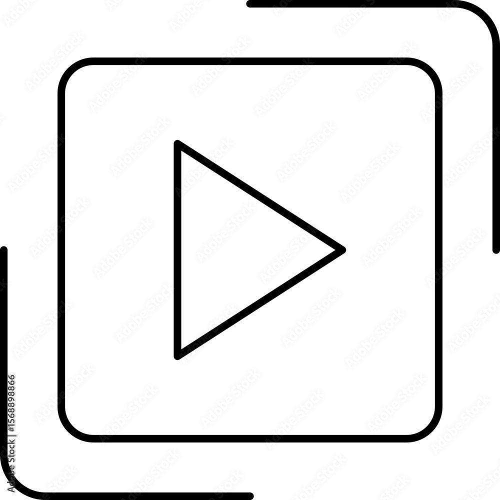Audio and Video Line Icon Audio and Video Line Icon