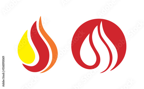 Flame logo Vector template. fire logo design graphic. Torch Design element. hot fire icon. Gas illustration. ignite symbol . heat sign. 