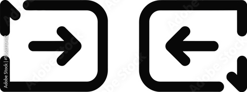 Arrow icon vector illustration for login logout sign in sign out enter exit direction symbol  char