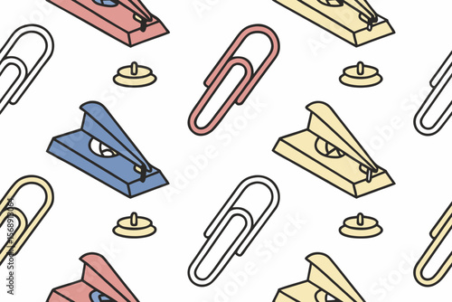 seamless pattern with paper clips