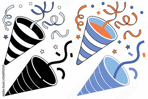 party papper icons confetti