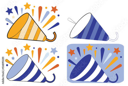party papper icons confetti