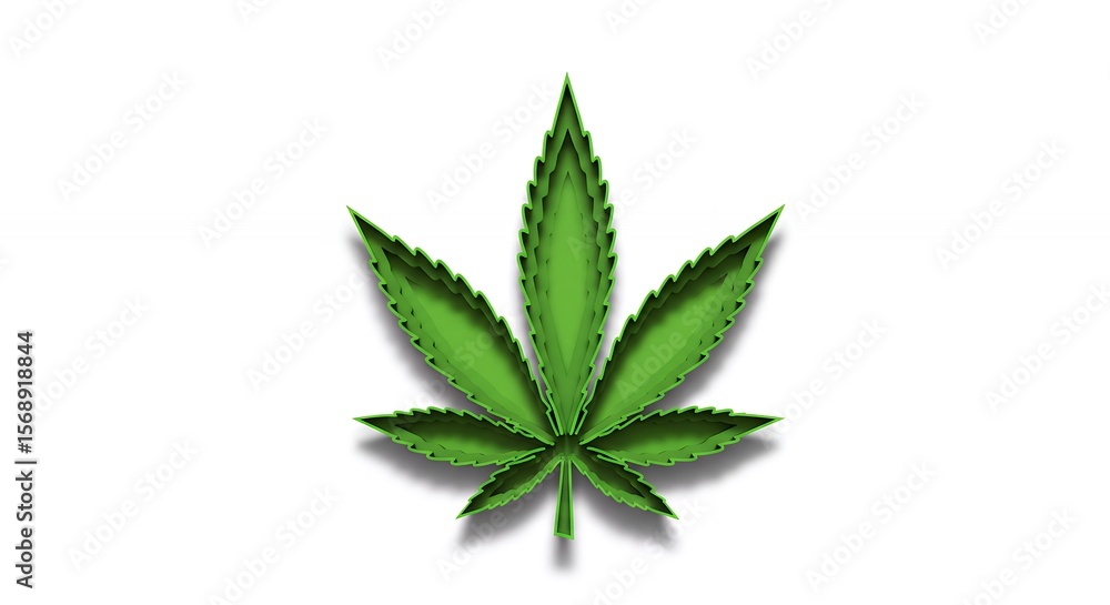 Detailed cannabis leaf graphic Detailed cannabis leaf graphic
