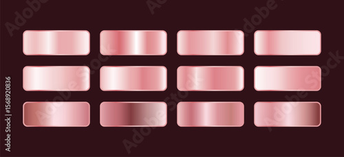 Metallic Pink Gradient Vector Set