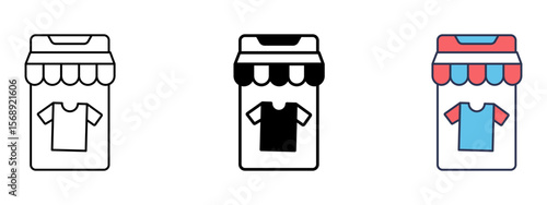 E-Commerce Icon – Line, Glyph & Fill Style