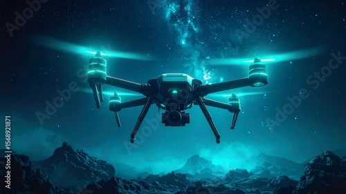 Wallpaper Mural A drone captured mid-flight gliding through the clear blue sky on a beautiful day outdoors Torontodigital.ca