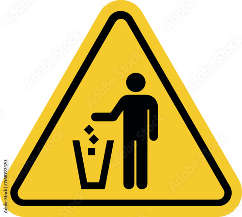 Garbage disposal warning sign
