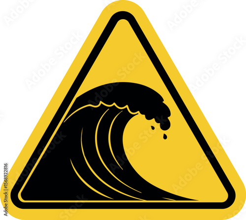 Tsunami danger hazard sign