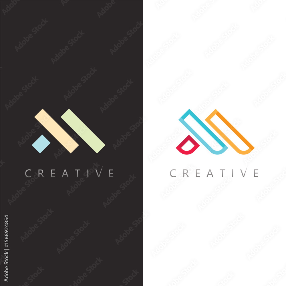 Obraz premium Creative M Initial Logo Design with Elegant Style for Premium Brand Identity