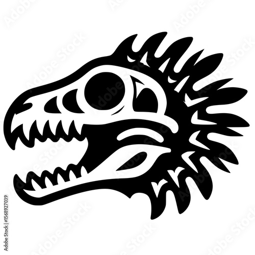 Reptile skull logo silhouette