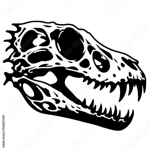 Reptile skull silhouette vector design