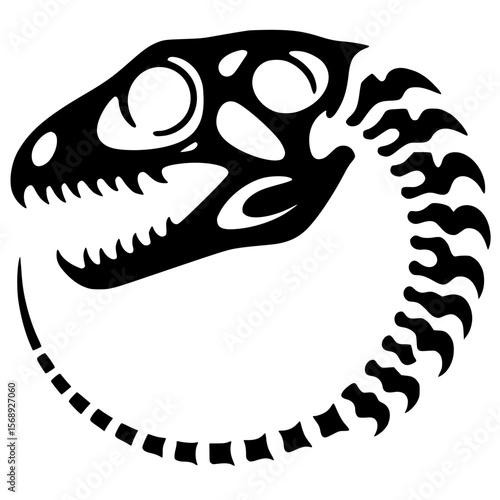 Reptile skull silhouette vector design