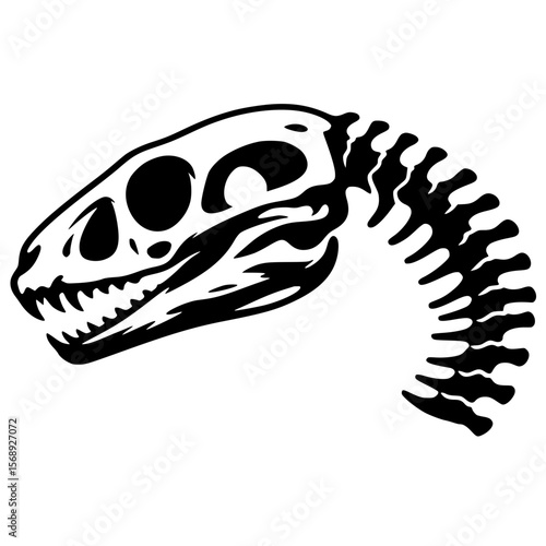 Reptile skull logo silhouette