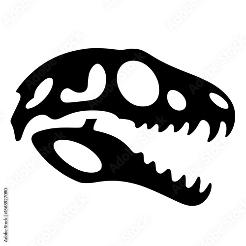 Reptile skull logo silhouette