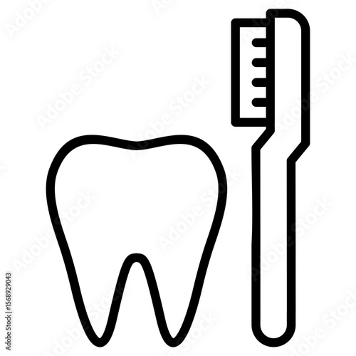Toothbrush Outline Icon