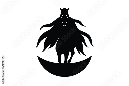 headless horseman vector icon