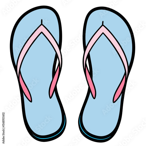 flip flops isolated on white