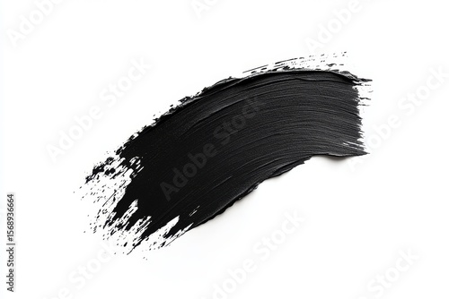 Dark black cosmetic smear