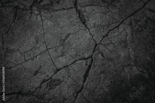 Aged, rough dark grunge texture wall with a vintage black and white distressed pattern
