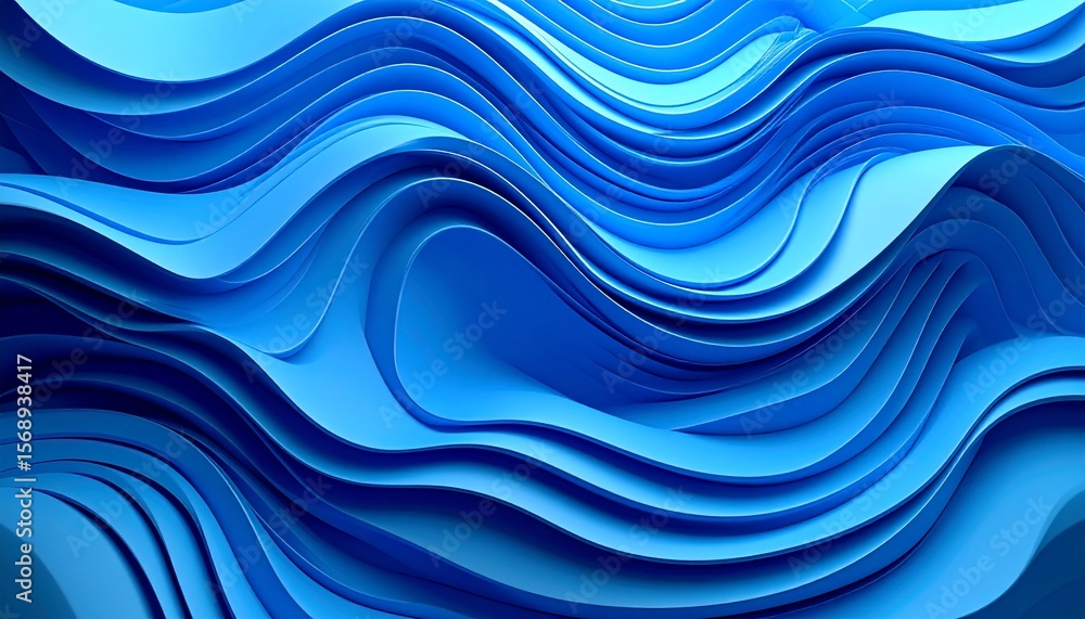 Abstract Blue Waves: A Serene Digital Artwork Abstract Blue Waves: A Serene Digital Artwork