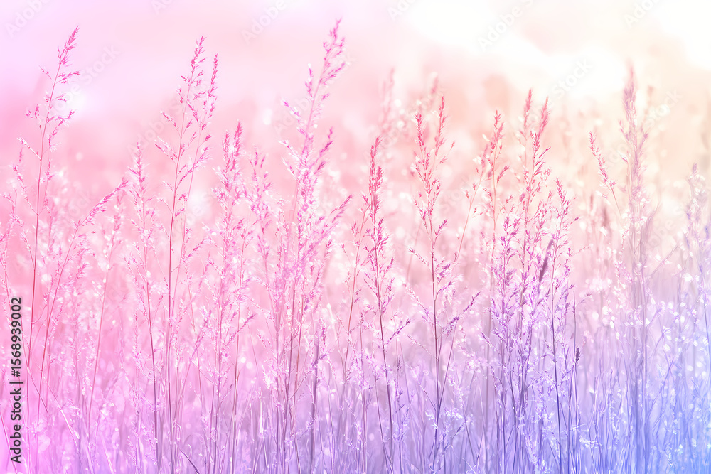 Fototapeta premium pink flowers in a field