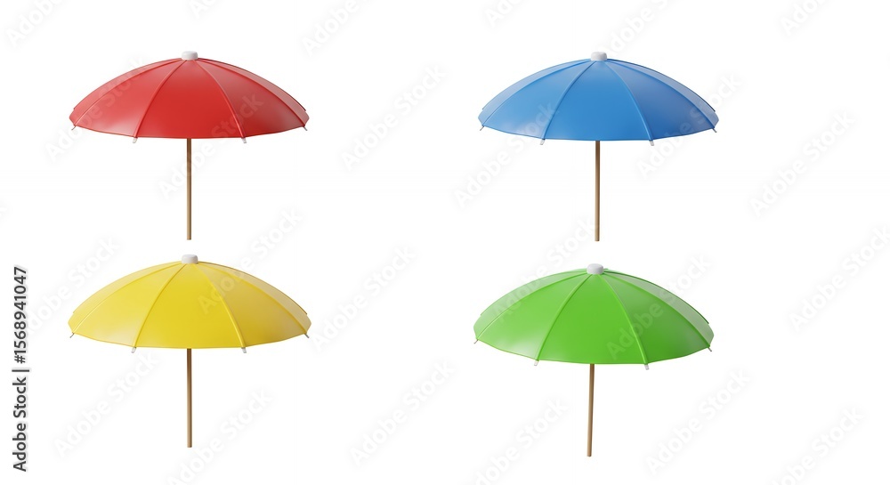 Obraz premium Colorful miniature umbrellas display