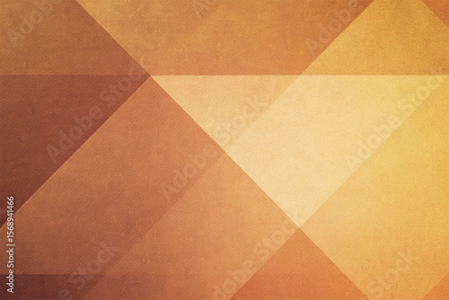 Abstract colorful geometric triangle pattern on a textured brown cardboard surface