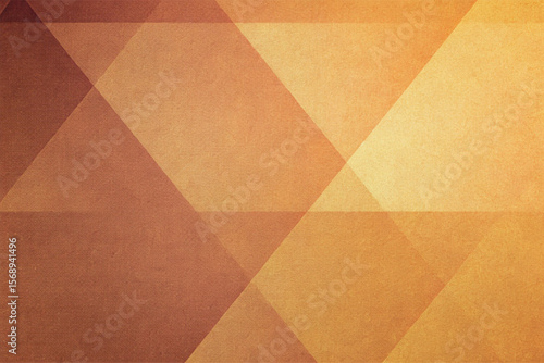 Abstract colorful geometric triangle pattern on a textured brown cardboard surface