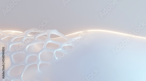 Abstract blue background with dynamic waves and bubbles for a modern feel