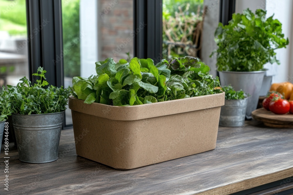 Fototapeta premium Sustainable produce packaging for organic market goods
