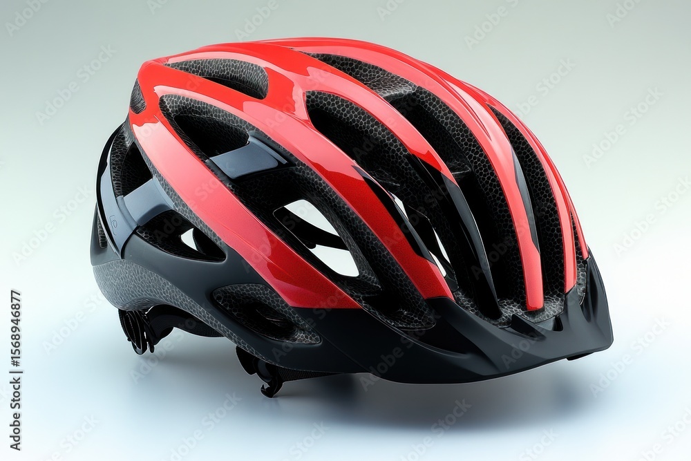 Fototapeta premium Bicycle helmet on clean white background
