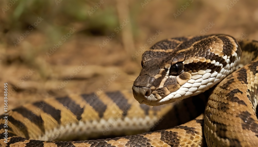 closeup of a tiger rattlesnake closeup of a tiger rattlesnake