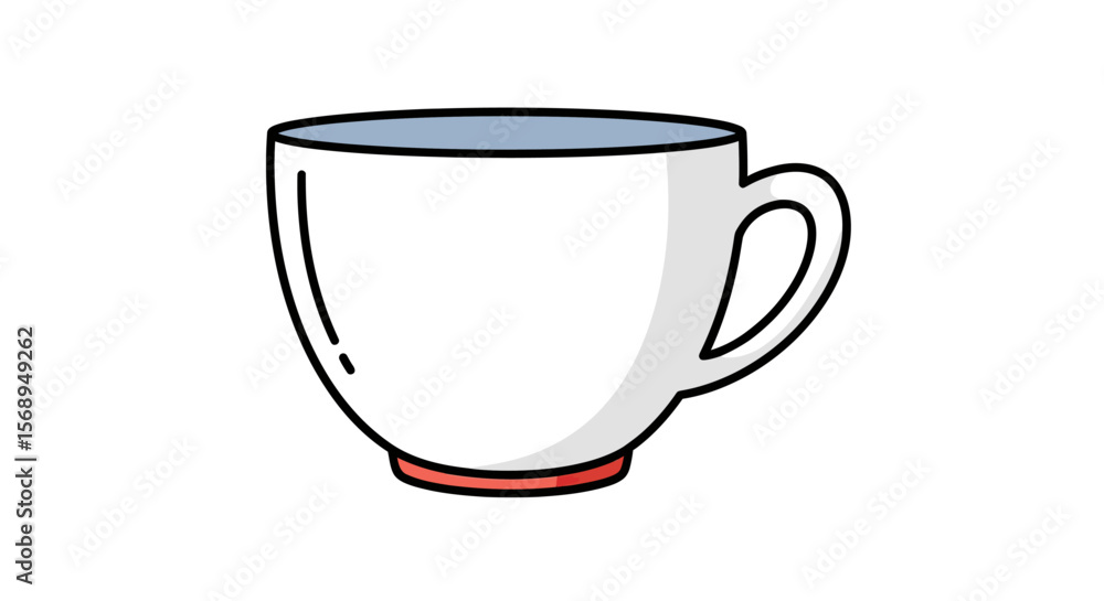 Simple White Mug Illustration Simple White Mug Illustration