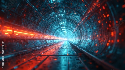 Radiant Tunnel Technology Scene